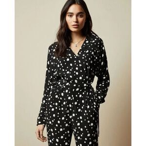 Ted Baker Kollet polka dot wrap jumpsuit Size 2